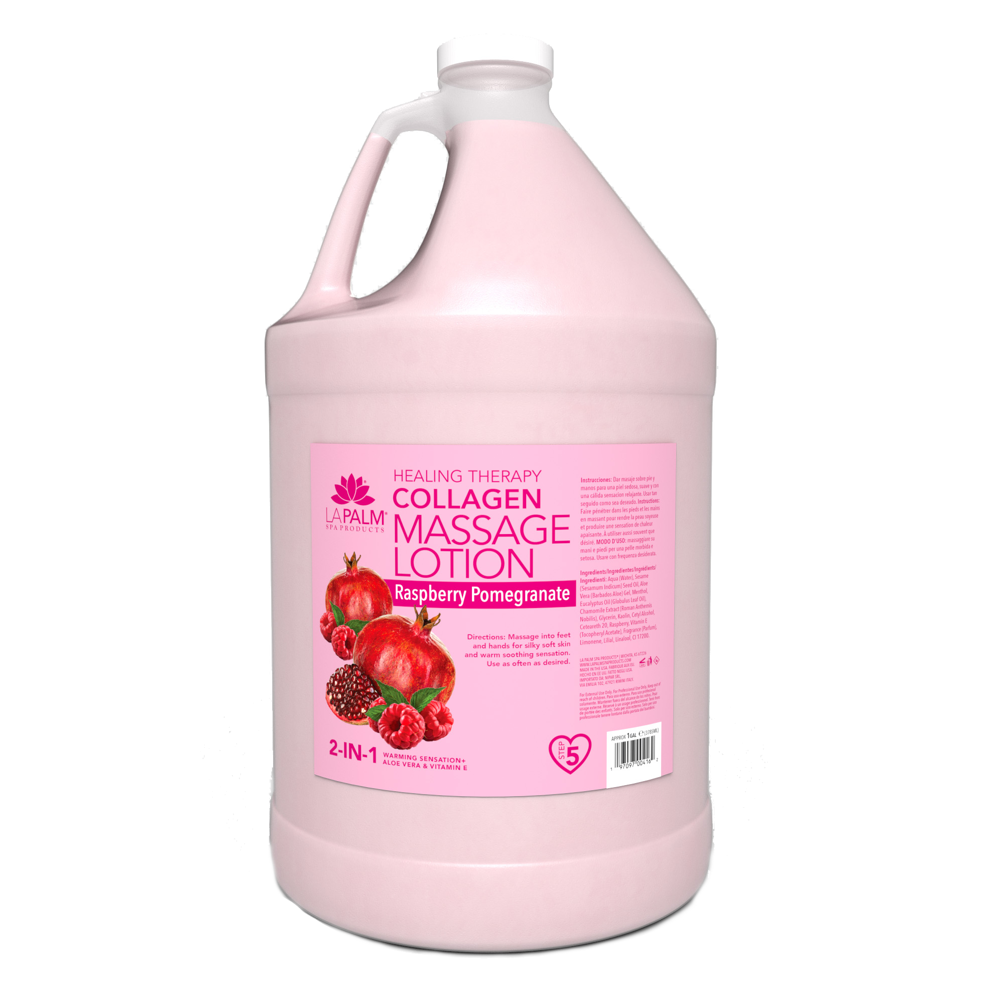 LaPalm Collagen Massage Lotion - Raspberry Pomegranate (1 Gallon)